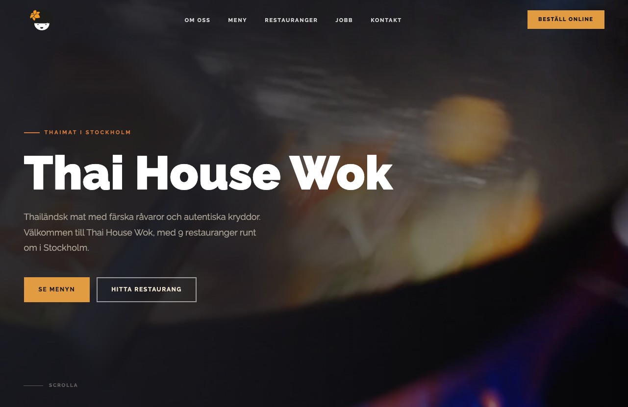 Thai House Wok hemsida